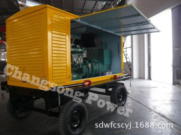 360KW 移动拖车柴油发电机组