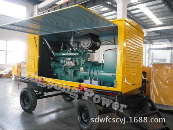 360KW mobile trailer diesel generator set